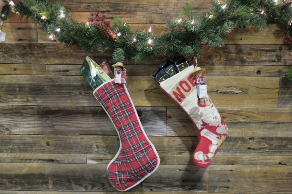 Christmas Socks with Coffee Presents