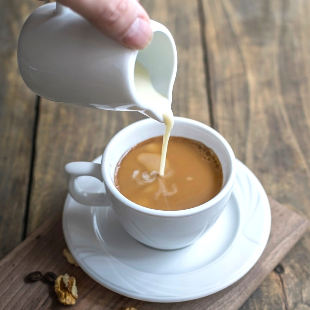coffee and cream in 100% Kona Coffee